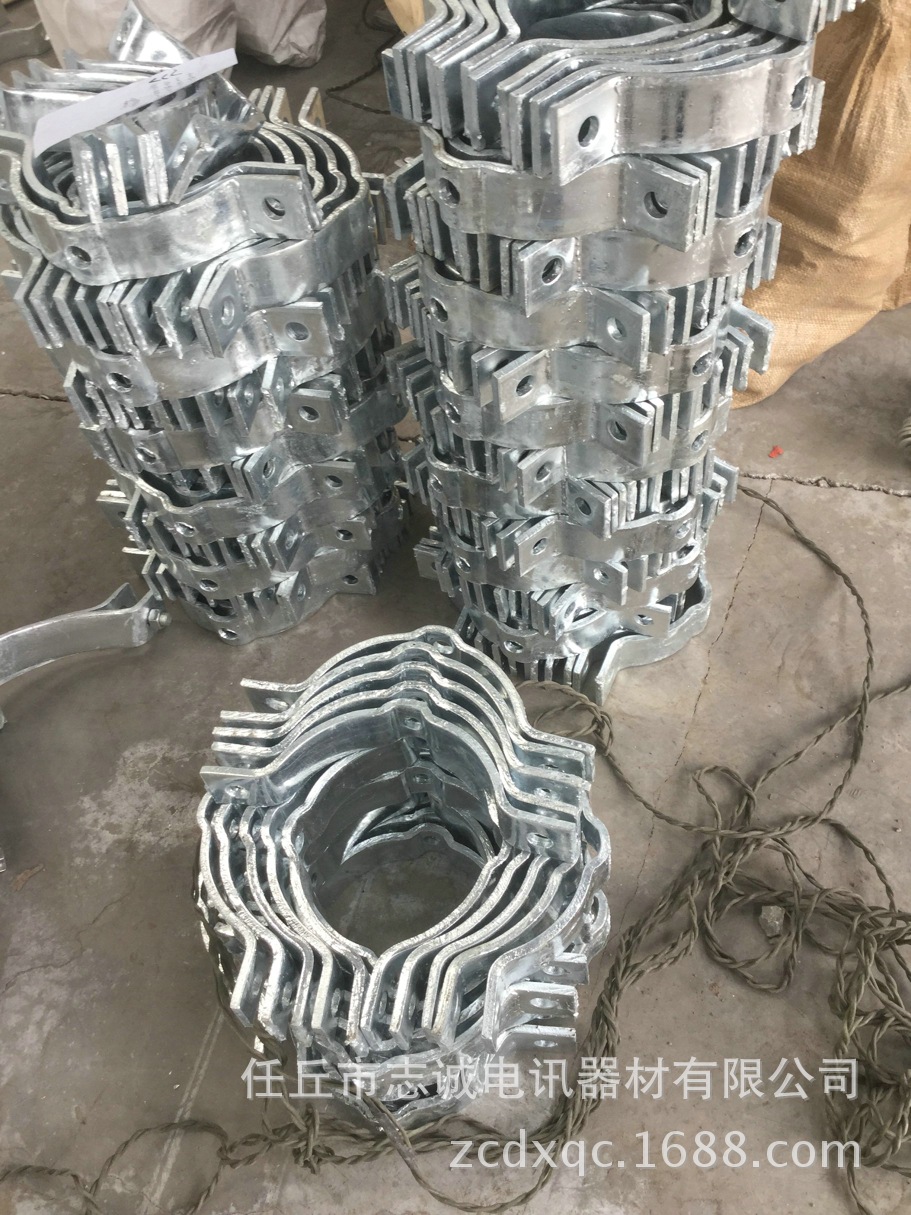 供应库存通讯器材 镀锌抱箍与拉线单吊抱箍6×60×160详解